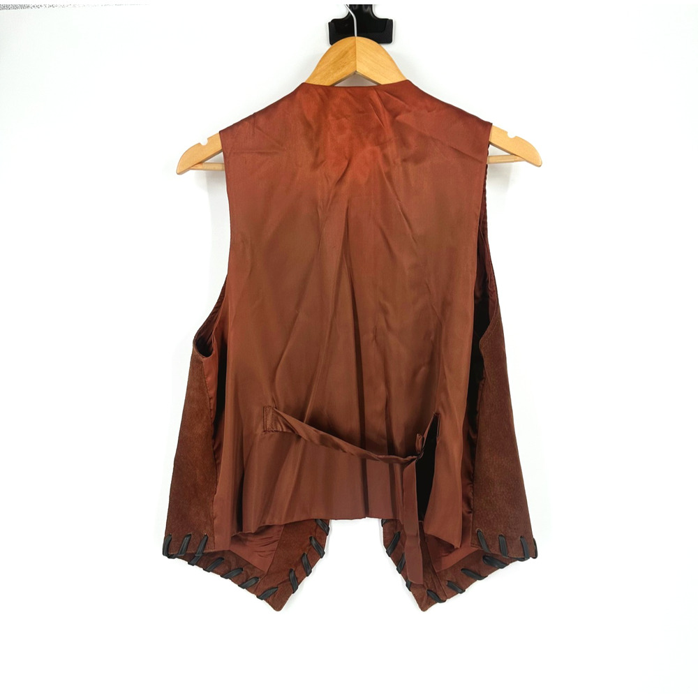 VTG Cedars Suede Fringe 2-Piece Set Skirt/Vest Large Cowgirl Western Festival - Picture 9 of 11